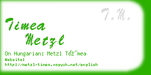 timea metzl business card